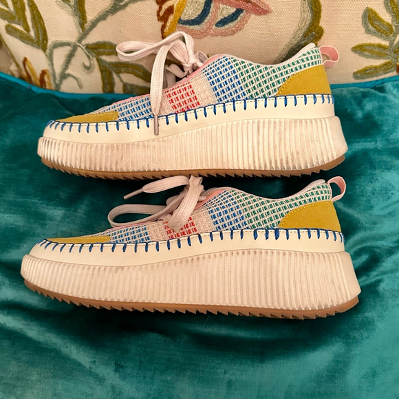 Women's LUCKY STEP Sneakers Size 7 White Pink Multi Spring colors - Picture 2 of 6